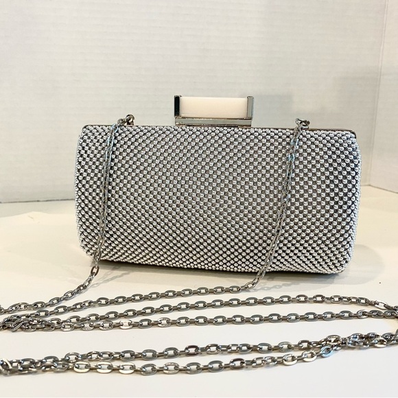 Jessica McClintock Silver Clutch Bag - Picture 10 of 11